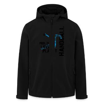Handball feel it love it play it - Recycelte Männer Softshell-Jacke von Stanley/Stella - Schwarz - Vorne - AI Model Male 185 light (185cm)