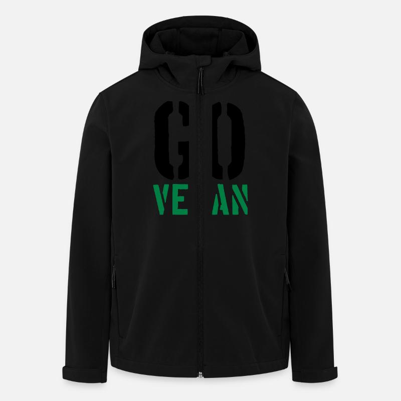 Go Vegan - Recycelte Männer Softshell-Jacke von Stanley/Stella - Schwarz