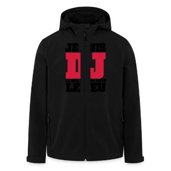 Je Suis DJ ce soir je vous mets le feu - Veste softshell homme en polyester recyclé Stanley/Stella - noir - Devant - AI Model Male 185 light (185cm)