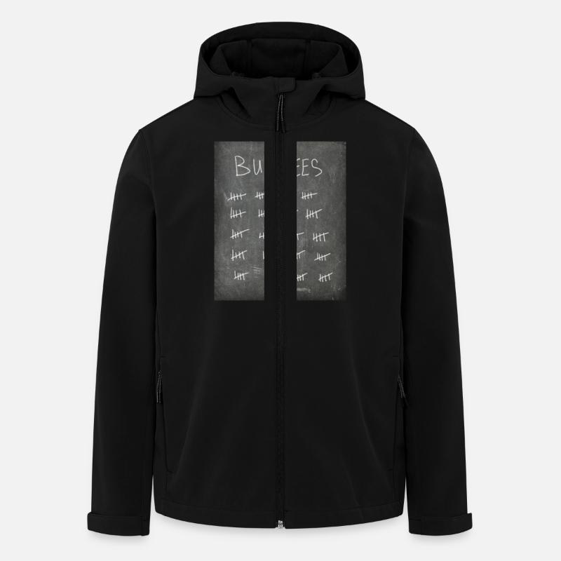 Chalkboard Burpees - Men’s Recycled Softshell Jacket by Stanley/Stella - black