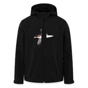 Gelbschnabelsturmtaucher - Recycelte Männer Softshell-Jacke von Stanley/Stella - Schwarz - Vorne - AI Model Male 185 light (185cm)