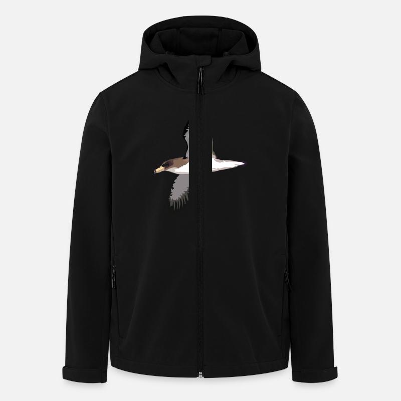 Gelbschnabelsturmtaucher - Recycelte Männer Softshell-Jacke von Stanley/Stella - Schwarz