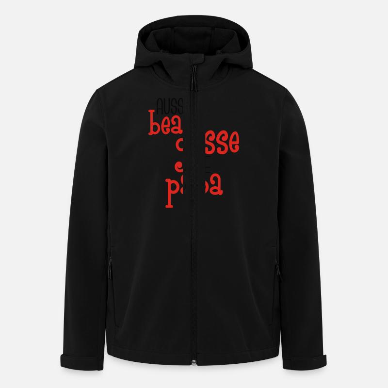 Aussi beau gosse que papa - Recycelte Männer Softshell-Jacke von Stanley/Stella - Schwarz