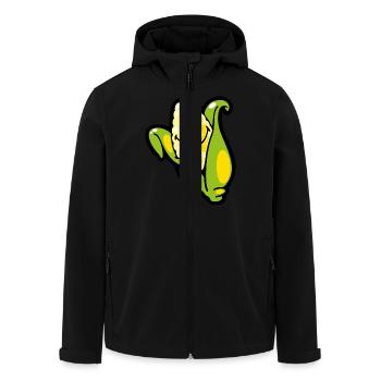 Smiley Corn Ear - Men’s Recycled Softshell Jacket by Stanley/Stella - black - Front - AI Model Male 185 light (185cm)