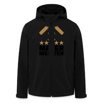 Maler - Recycelte Männer Softshell-Jacke von Stanley/Stella - Schwarz - Vorne - AI Model Male 185 light (185cm)