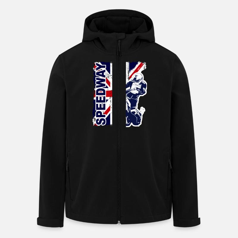 Speedway Racing - Men’s Recycled Softshell Jacket by Stanley/Stella - black