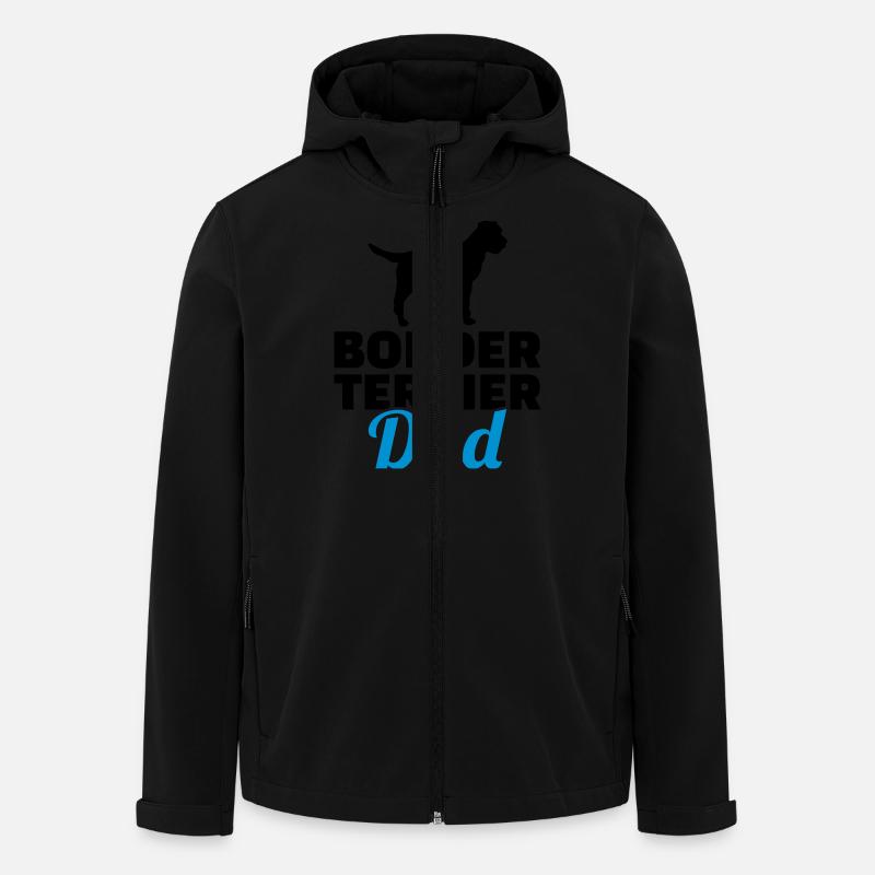 Border Terrier - Recycelte Männer Softshell-Jacke von Stanley/Stella - Schwarz