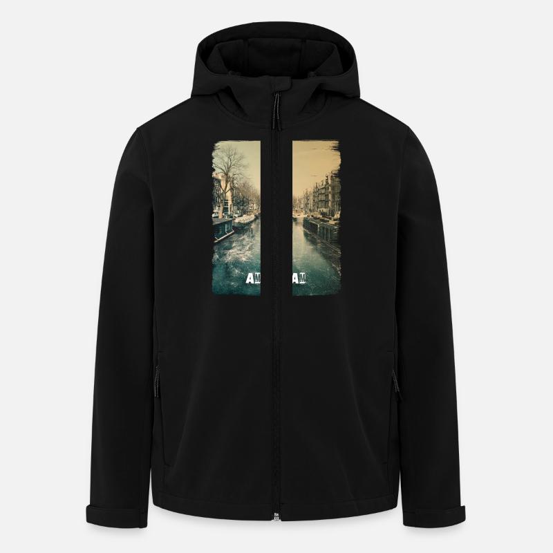 AMSTERDAM - Recycelte Männer Softshell-Jacke von Stanley/Stella - Schwarz