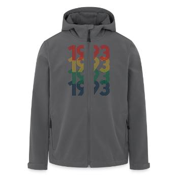 Cool Retro 1993, 30 ans, cadeau de 30e anniversaire - Veste softshell homme en polyester recyclé Stanley/Stella - noir - Devant - AI Model Male 185 light (185cm)