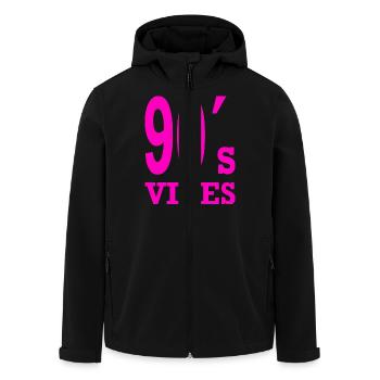 90er Jahre Party Geschenk - Recycelte Männer Softshell-Jacke von Stanley/Stella - Schwarz - Vorne - AI Model Male 185 light (185cm)