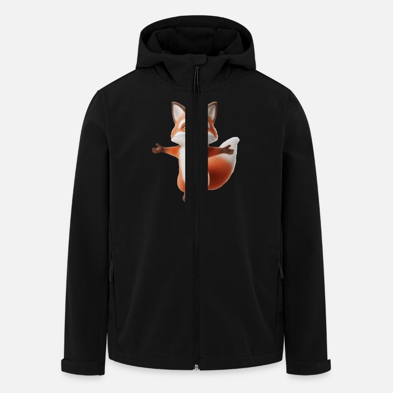 Fuchs 2 - Recycelte Männer Softshell-Jacke von Stanley/Stella - Schwarz