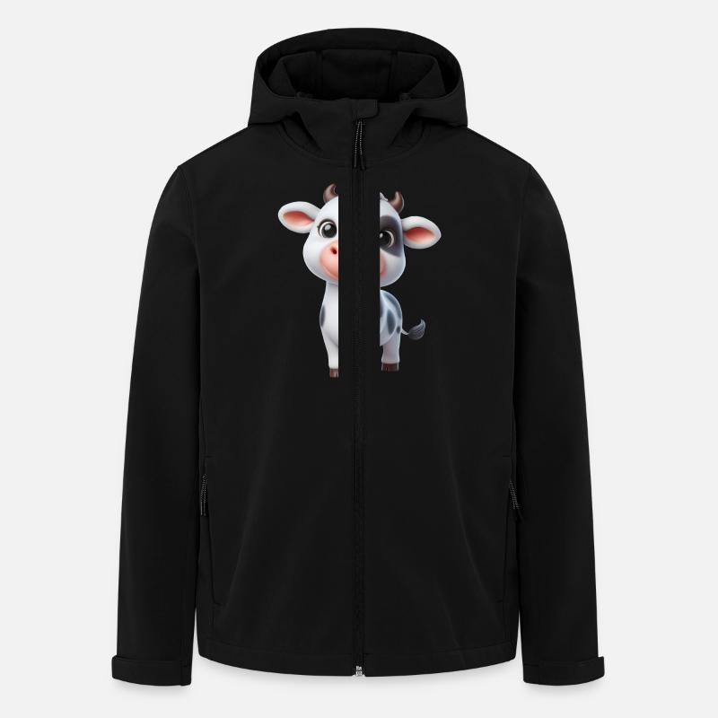 Vache 1 - Veste softshell homme en polyester recyclé Stanley/Stella - noir