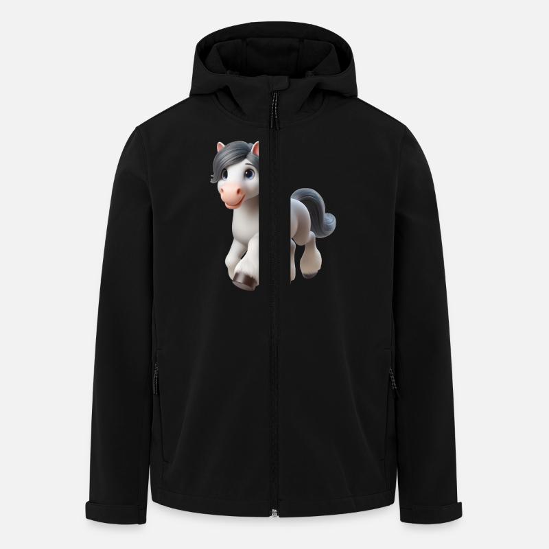 Pferd 2 - Recycelte Männer Softshell-Jacke von Stanley/Stella - Schwarz