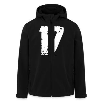 17 Nombre Vintage - Veste softshell homme en polyester recyclé Stanley/Stella - noir - Devant - AI Model Male 185 light (185cm)