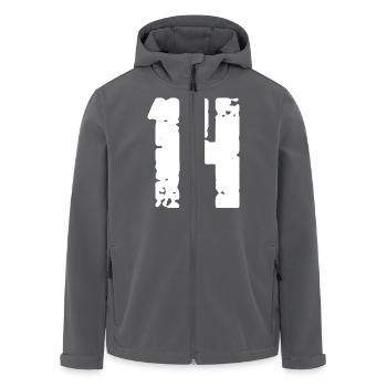 14 Nombre Vintage - Veste softshell homme en polyester recyclé Stanley/Stella - noir - Devant - AI Model Male 185 light (185cm)