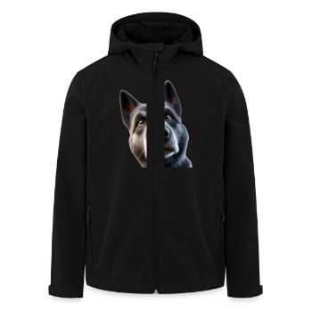 Tête de chien 2 - Veste softshell homme en polyester recyclé Stanley/Stella - noir - Devant - AI Model Male 185 light (185cm)