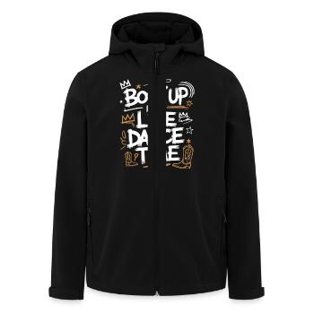 Western-style dancing fun - Men’s Recycled Softshell Jacket by Stanley/Stella - black - Front - AI Model Male 185 light (185cm)