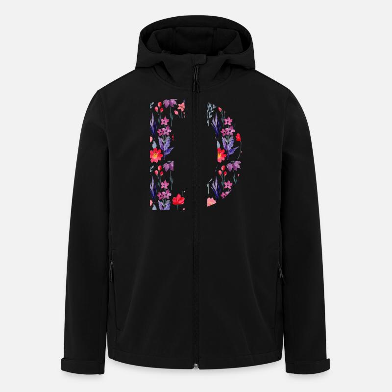 Personalisierter Blumenbuchstabe d - Geschenkidee - Recycelte Männer Softshell-Jacke von Stanley/Stella - Schwarz