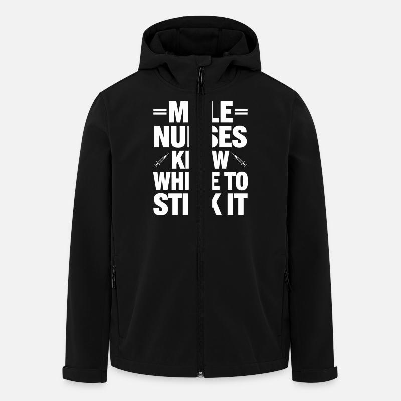 Männlicher Pflege-Humor - Recycelte Männer Softshell-Jacke von Stanley/Stella - Schwarz