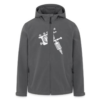 Machine à tatouer - Veste softshell homme en polyester recyclé Stanley/Stella - charbon - Devant - AI Model Male 185 light (185cm)