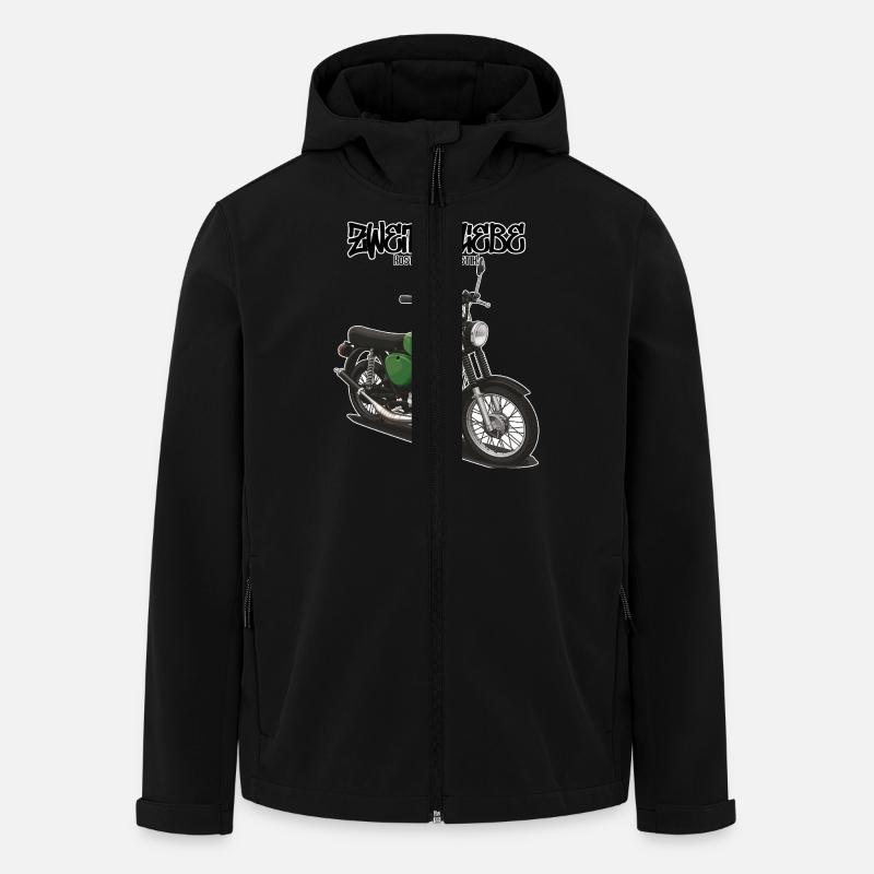S51 (billiard green) // Illustration - Men’s Recycled Softshell Jacket by Stanley/Stella - black