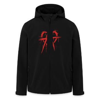 Love anarchy - Veste softshell homme en polyester recyclé Stanley/Stella - noir - Devant - AI Model Male 185 light (185cm)