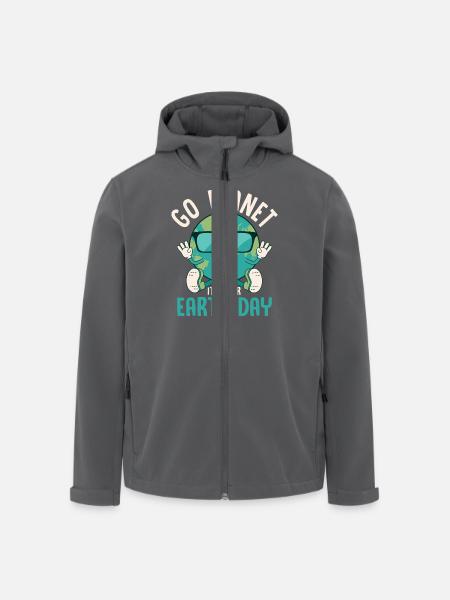 Go Planet It's Your Earth Day Environmental Planet - Recycelte Männer Softshell-Jacke von Stanley/Stella - Schwarz