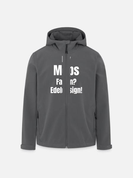 My Mops Falten? Edeldesign! - Recycelte Männer Softshell-Jacke von Stanley/Stella - Schwarz