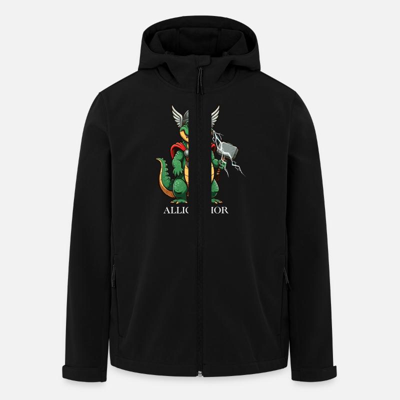 Alligathor - Recycelte Männer Softshell-Jacke von Stanley/Stella - Schwarz
