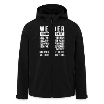 Meilleur soudeur drôle soudeur métallurgiste - Veste softshell homme en polyester recyclé Stanley/Stella - noir - Devant - AI Model Male 185 light (185cm)