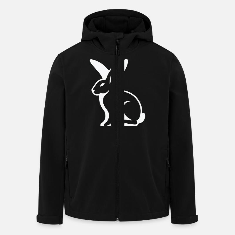 hase kaninchen - Recycelte Männer Softshell-Jacke von Stanley/Stella - Schwarz