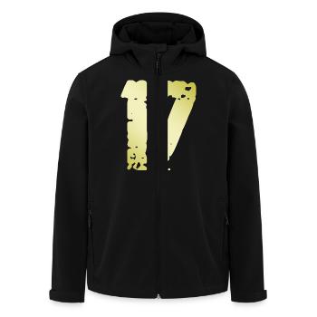 17 Nombre Vintage - Veste softshell homme en polyester recyclé Stanley/Stella - noir - Devant - AI Model Male 185 light (185cm)