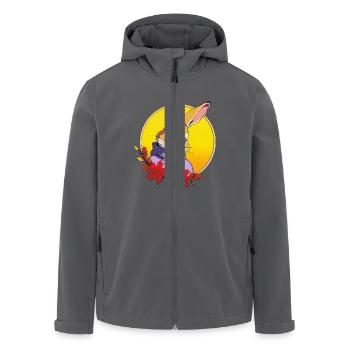 Conception de lapin - Veste softshell homme en polyester recyclé Stanley/Stella - charbon - Devant - AI Model Male 185 light (185cm)