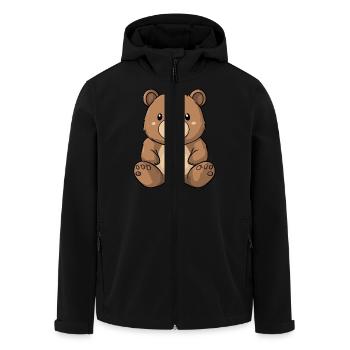 kleiner süßer Bär - Recycelte Männer Softshell-Jacke von Stanley/Stella - Schwarz - Vorne - AI Model Male 185 light (185cm)