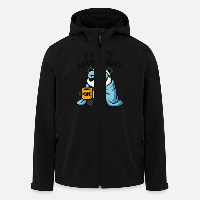 Panda - "I cant adult today" - Men’s Recycled Softshell Jacket by Stanley/Stella - black