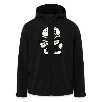 burger comic - Recycelte Männer Softshell-Jacke von Stanley/Stella - Schwarz - Vorne - AI Model Male 185 light (185cm)