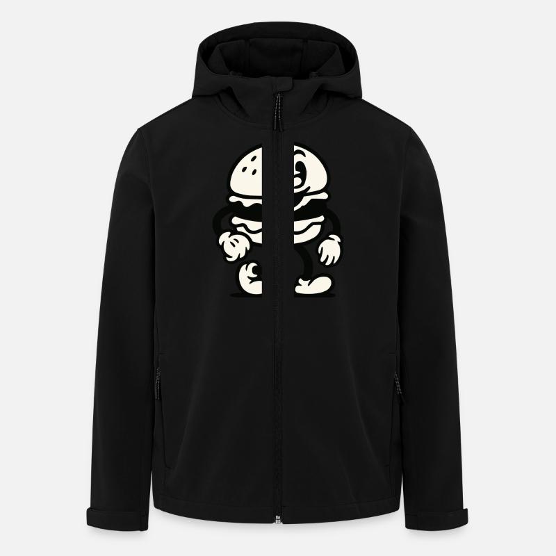 Burger Comic - Men’s Recycled Softshell Jacket by Stanley/Stella - black