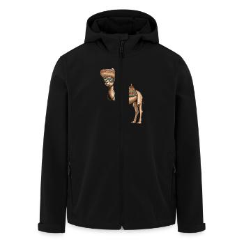 Kamel Comic Lustig Sombrero - Recycelte Männer Softshell-Jacke von Stanley/Stella - Schwarz - Vorne - AI Model Male 185 light (185cm)
