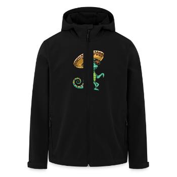 Caméléon Drôle Sombrero - Veste softshell homme en polyester recyclé Stanley/Stella - noir - Devant - AI Model Male 185 light (185cm)