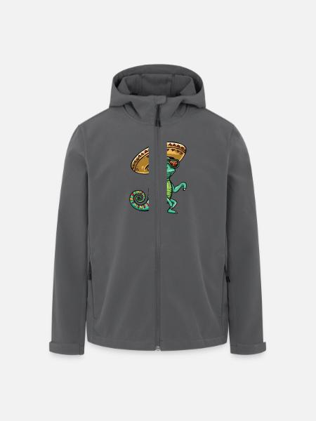 Chameleon Funny Sombrero - Men’s Recycled Softshell Jacket by Stanley/Stella - black