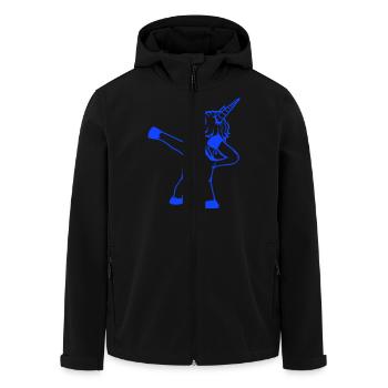 Unicorn Dabbing Dab Dance Party Pose Gesture Funny - Men’s Recycled Softshell Jacket by Stanley/Stella - black - Front - AI Model Male 185 light (185cm)