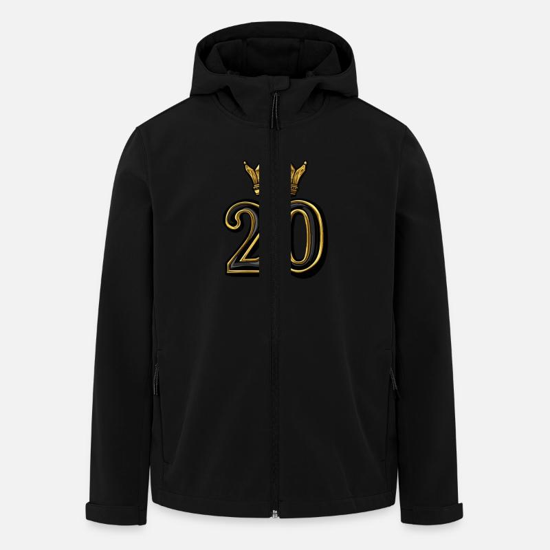 Couronne à 20 chiffres - Veste softshell homme en polyester recyclé Stanley/Stella - noir