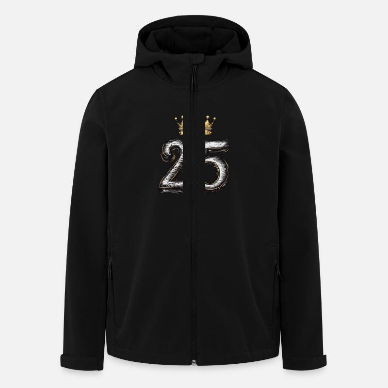 25 Zahl Krone - Recycelte Männer Softshell-Jacke von Stanley/Stella - Schwarz