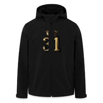 31 Nombre Couronne - Veste softshell homme en polyester recyclé Stanley/Stella - noir - Devant - AI Model Male 185 light (185cm)