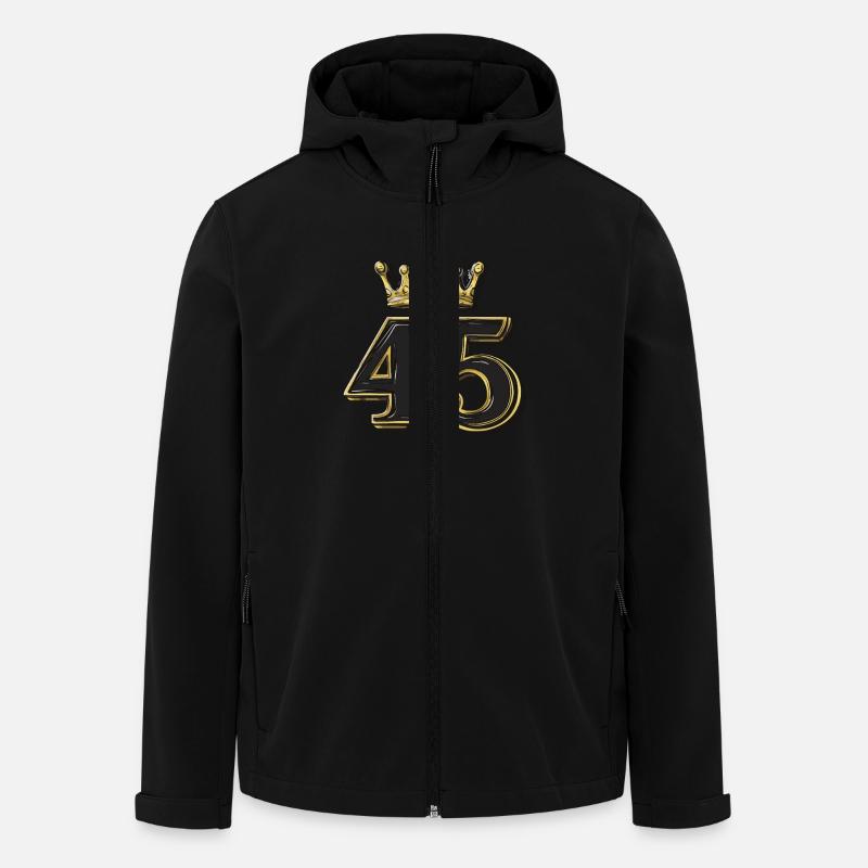 45 Number Crown - Men’s Recycled Softshell Jacket by Stanley/Stella - black