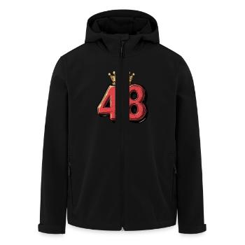 48 Zahl Krone - Recycelte Männer Softshell-Jacke von Stanley/Stella - Schwarz - Vorne - AI Model Male 185 light (185cm)