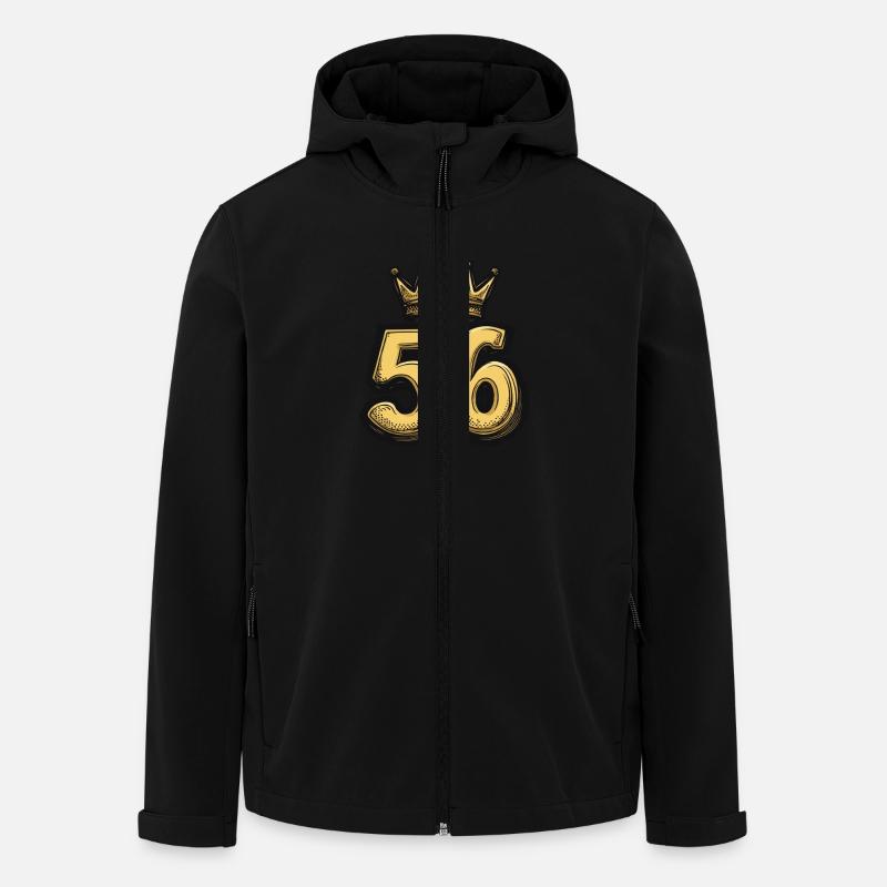 56 Nombre Couronne - Veste softshell homme en polyester recyclé Stanley/Stella - noir