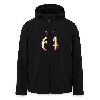 64 Nombre Couronne - Veste softshell homme en polyester recyclé Stanley/Stella - noir - Devant - AI Model Male 185 light (185cm)