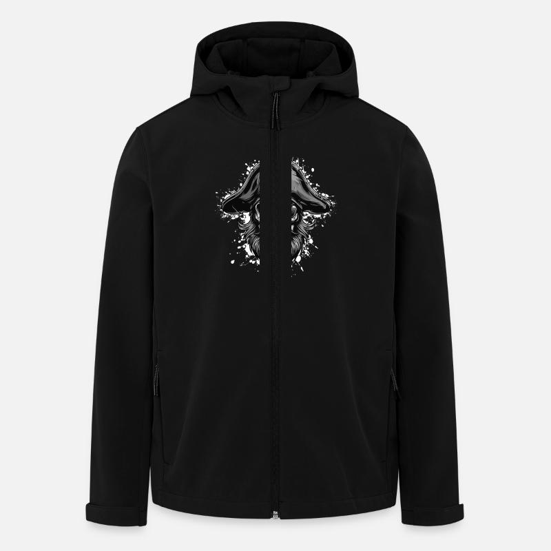 Pirate Skull Captain - Men’s Recycled Softshell Jacket by Stanley/Stella - black