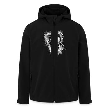 Party Skull - Men’s Recycled Softshell Jacket by Stanley/Stella - black - Front - AI Model Male 185 light (185cm)